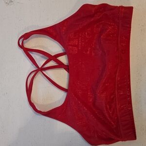 lululemon athletica Red Strappy Sports Bra
